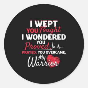 Congenital Heart Defect Warrior Chd Awareness Appa Classic Round Sticker