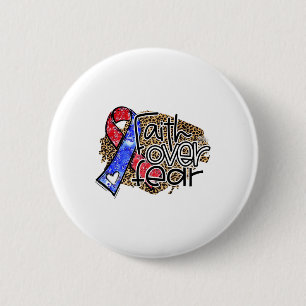 Congenital Heart Disease Red Blue Ribbon Faith Ove 2 Inch Round Button