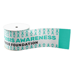 Congenital Hepatic Fibrosis Awareness Pattern Grosgrain Ribbon