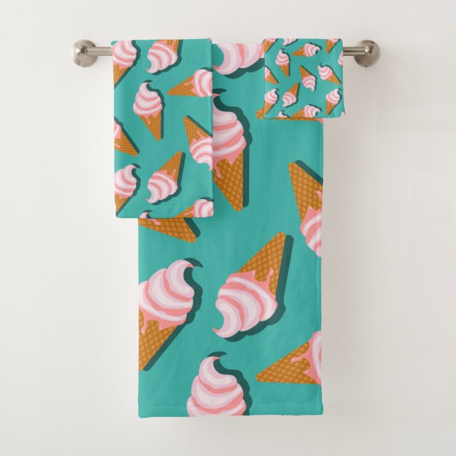 Congés gaufres crème glacée et motif de yaourt con (En situation)