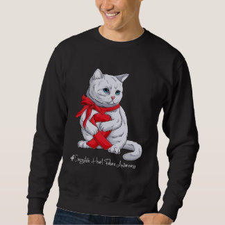 Congestive Heart Failure Awareness Month Red Ribbo Sweatshirt