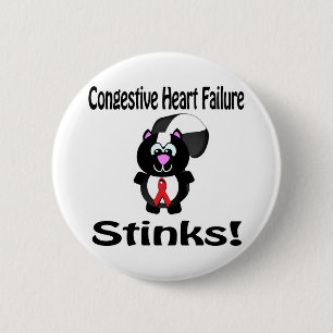 Congestive Heart Failure Stinks Skunk Awareness 2 Inch Round Button