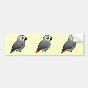 Congo African Grey Bumper Sticker