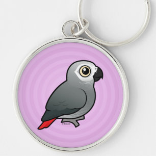 Congo African Grey Keychain