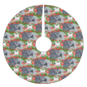 Congo African Grey Parrot Christmas Brushed Polyester Tree Skirt