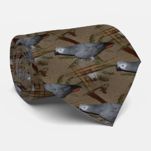 Congo African Grey Parrot on Floor Tie