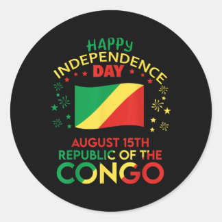 Congo Brazzaville 65th Independence Day Congolese  Classic Round Sticker