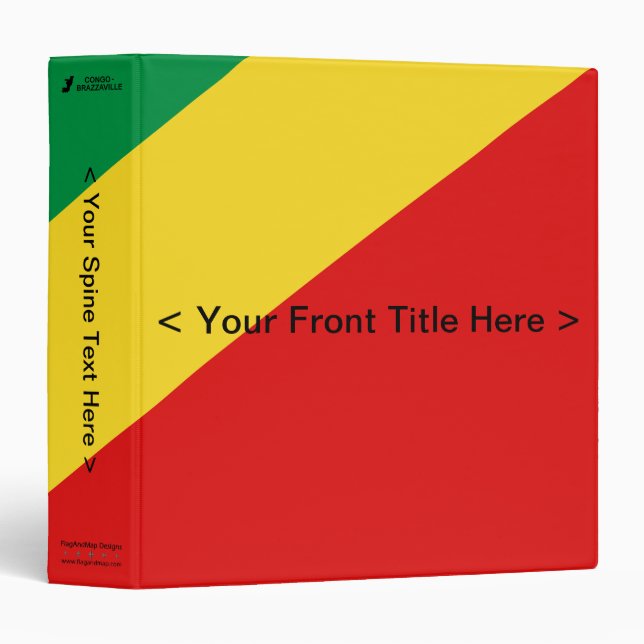 Congo-Brazzaville Flag Binder (Front/Spine)
