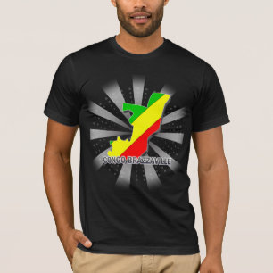 Congo Brazzaville Flag Map 2.0 T-Shirt