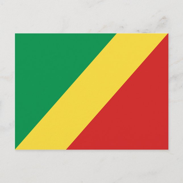 Congo-Brazzaville Flag Postcard (Front)