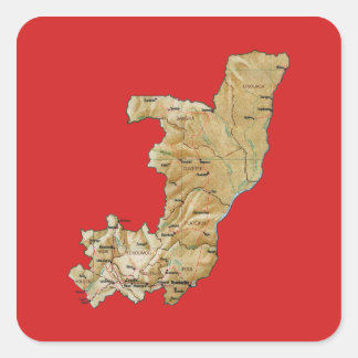 Congo-Brazzaville Map Sticker