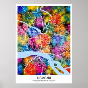  Congo City Map Poster