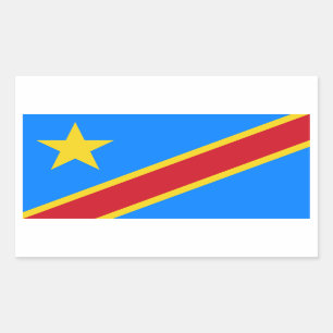 Congo/Congolese Kinshasa Flag. Democratic Republic Sticker