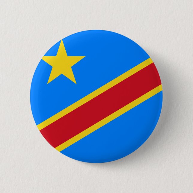 congo democratic 2 inch round button (Front)