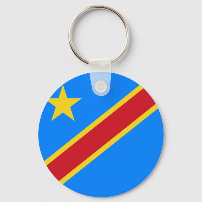 Congo - Democratic Republic of the Congo Flag Keychain (Front)
