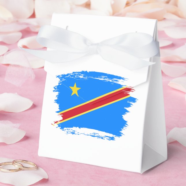 Congo flag favor box (Wedding)