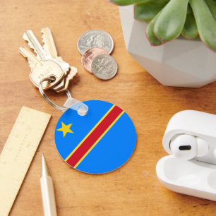 Congo flag keychain