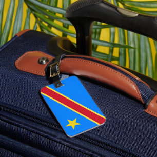 Congo flag luggage tag