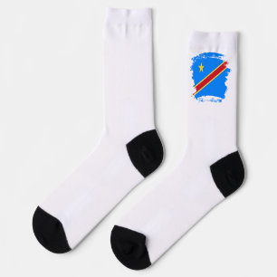 Congo flag socks