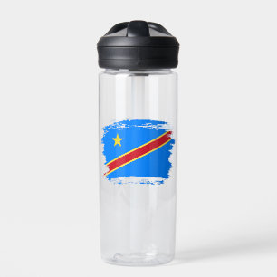 Congo flag water bottle