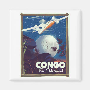 Congo For Adventure! travel poster Magnet
