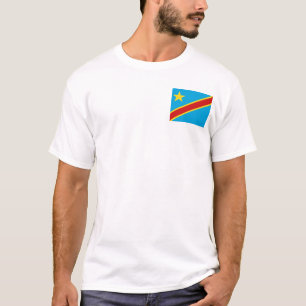Congo-Kinshasa Flag and Map T-Shirt