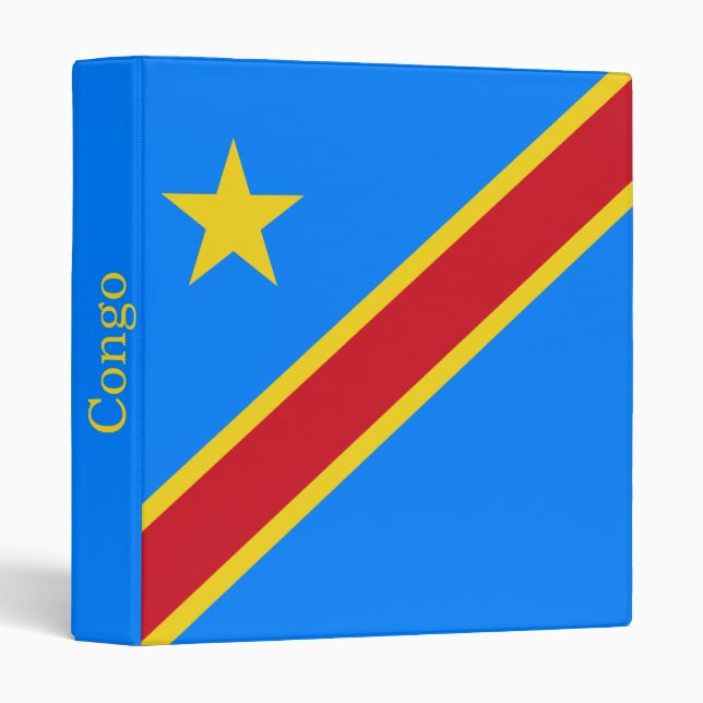 Congo Kinshasa Flag Binder (Front/Spine)
