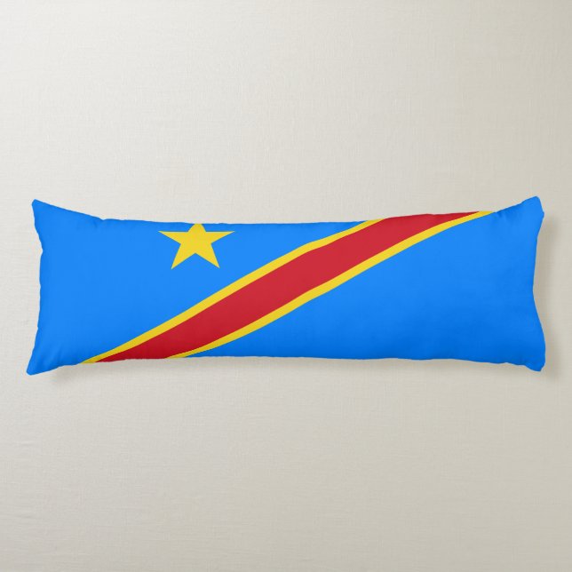 Congo Kinshasa Flag Body Pillow (Front)