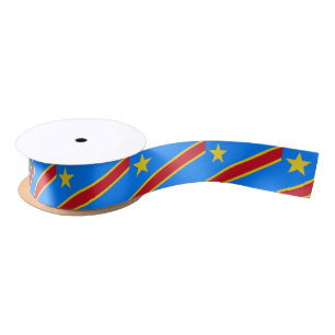 Congo-Kinshasa Flag Satin Ribbon