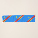 Congo Kinshasa Flag Scarf<br><div class="desc">Patriotic flag of Democratic Republic of the Congo.</div>
