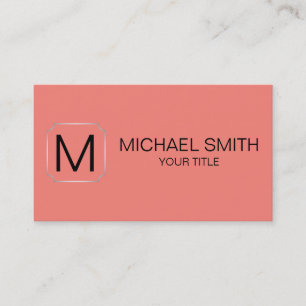 Congo pink colour background business card