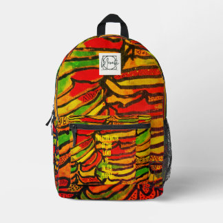 Congo print the strengh of the land printed backpack