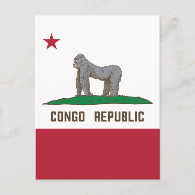 Congo Republic Flag Postcard (Front)