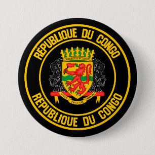 Congo Round Emblem 3 Inch Round Button