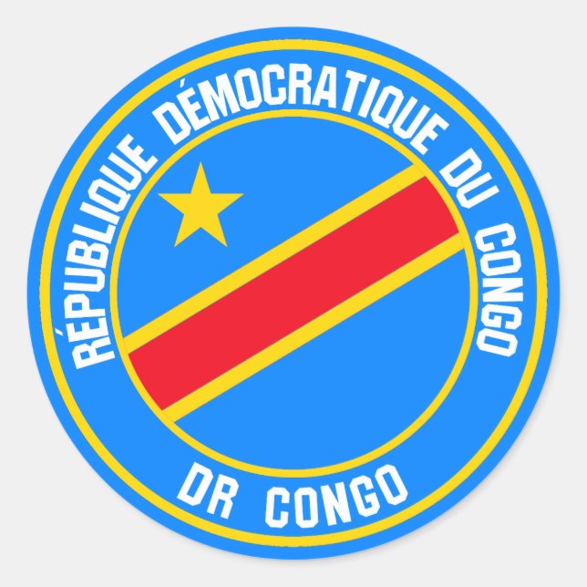 Congo  Round Emblem Classic Round Sticker (Front)