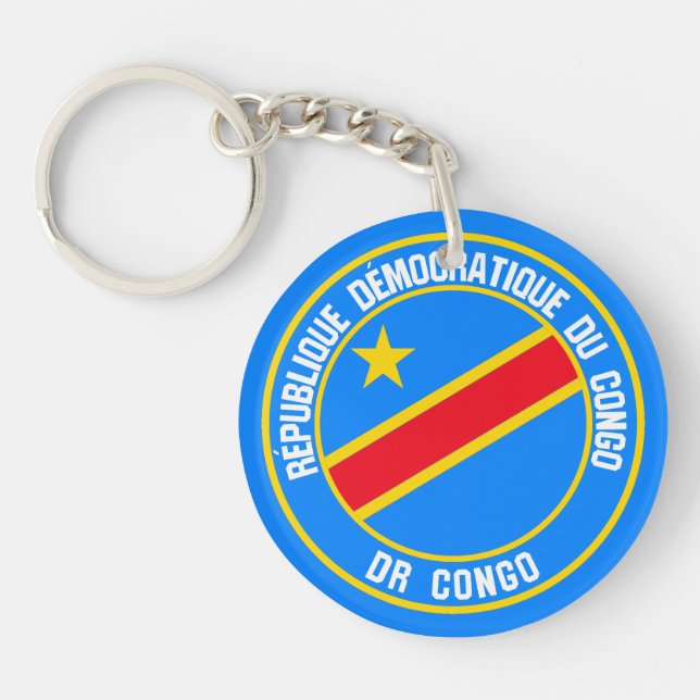 Congo  Round Emblem Keychain (Front)