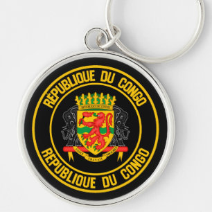 Congo Round Emblem Keychain