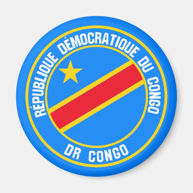 Congo  Round Emblem Magnet (Front)