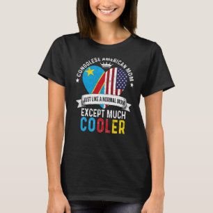 Congolese American Mom Mothers Day Mama Congo Flag T-Shirt