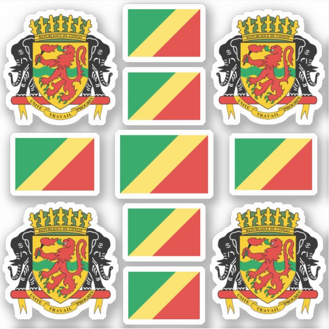 Congolese national symbols /Coat of arms and fla (Front)