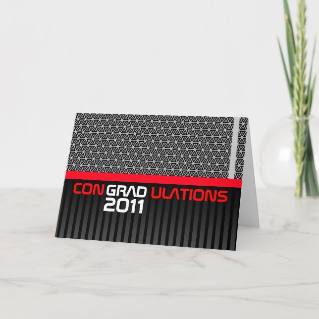 Congradulations Class Of 2011 Card Black Red (Front)