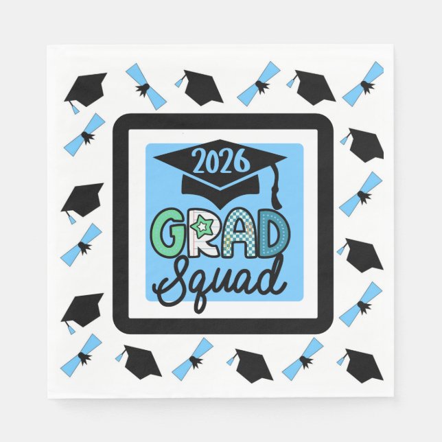 Congrats 2026 Grad Squad Napkin (Front)