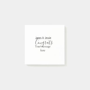 Congrats add name message wedding newly wed couple post-it notes