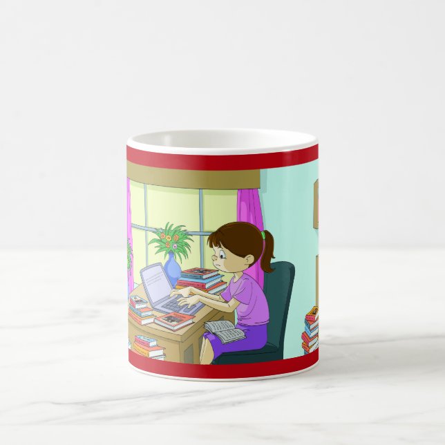 Congrats Bachelor's Degree, Funny Books, Cute Girl Coffee Mug (Center)