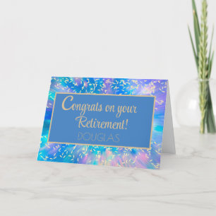 Congrats!! Bright, Custom Retirement Card