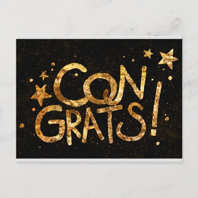 Congrats! celebration postcard (Front)