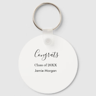 Congrats class of 20XX graduation name simple date Keychain