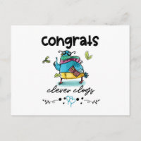 Congrats Clever Clogs Funny Cartoon Pigeon