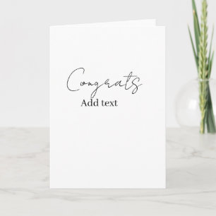 Congrats congratulations graduate name date  card