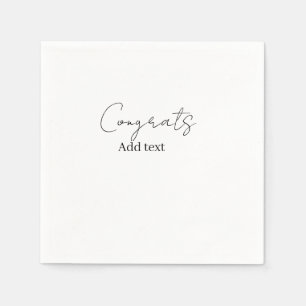 Congrats congratulations graduate name date napkin